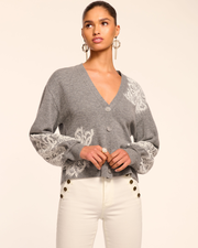 Perry Wool Embellished Cardigan Sweater