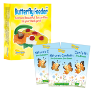 Deluxe Butterfly Feeder and Wildflower Seeds Bundle