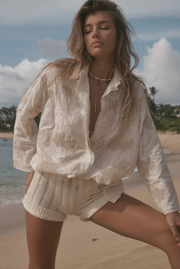 SOLSTICE LACE SHIRT - CREAM