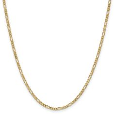 10k Yellow Gold 2.5mm Figaro Chain Necklace