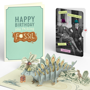 Happy Birthday You F*cking Fossil Pop-Up Card and Sentiment Set for Any Man