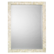 Mother-of-pearl Rectangular Mirror - Cream, OS