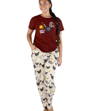 Rise & Shine Women's Regular Fit Chicken PJ Set