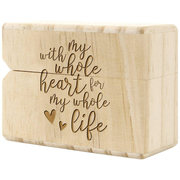 Engraved Slim Wood Wedding Ring Boxes