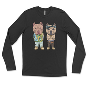 Tupac and Biggie American Bully Adult Long Sleeve Shirt