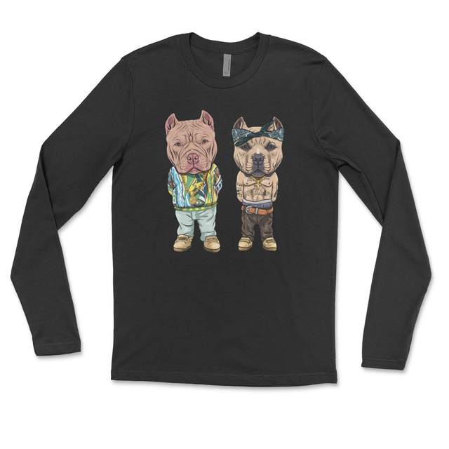 Tupac and Biggie American Bully Adult Long Sleeve Shirt