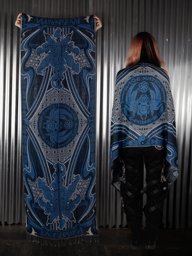 CONVENE WITH THE ELEMENTS ✦ BLUE DREAM ✦ Festival Shawl