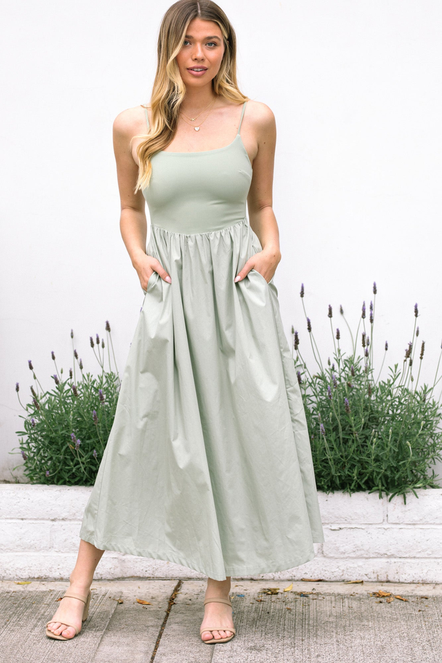 Kiana Poplin Mix Dress