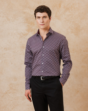 Burgundy Botanic Geo Shirt