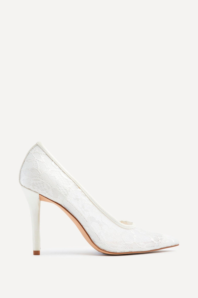 Alora White Lace Court Heel