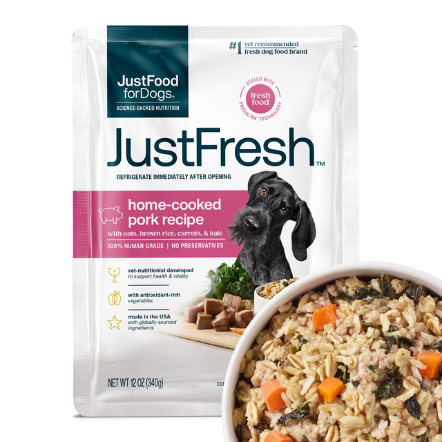 JustFoodForDogs Just Fresh Pork Wet Dog Food, 12 oz.