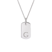 Rounded Mini Dog Tag Necklace