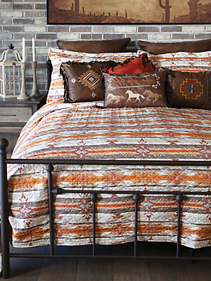 Wrangler Amarillo Sunset Quilted 3-Piece Queen Bedding Set