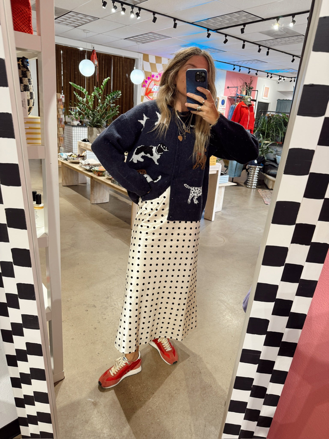 Finn Polka Dot Midi Skirt