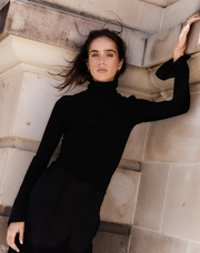 Bernadette Long Sleeve Top (Black)