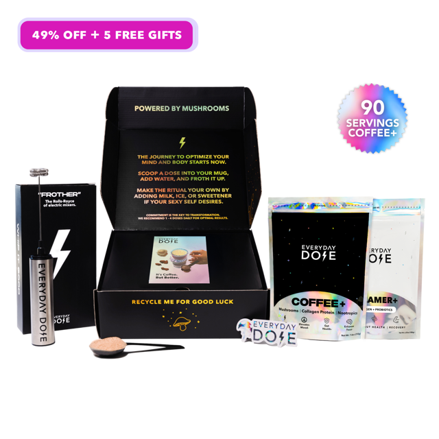 90 Servings of Mushroom Coffee + FREE Starter Kit