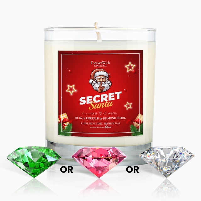 Secret Santa Diamond Candle