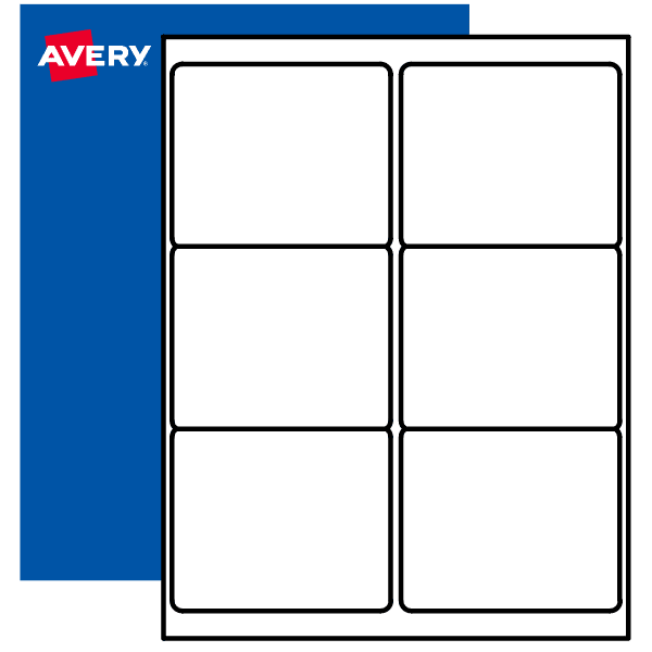 3-1/3" x 4" Blank Rectangle Labels