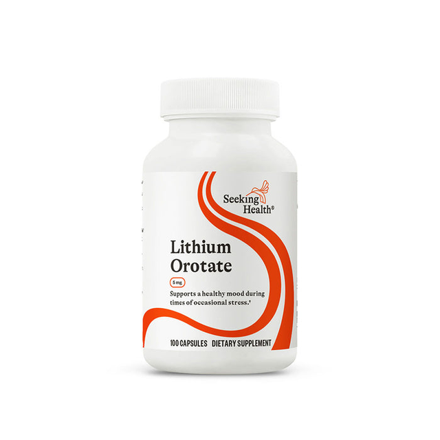 Lithium Orotate - 5 mg - 100 veg caps - Seeking Health