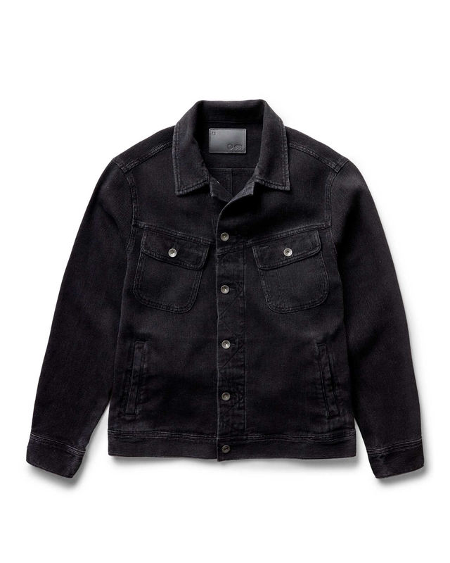 The Long Haul Jacket in Black Indigo Waffle