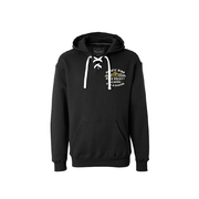 League Lace Up Hoodie | Black