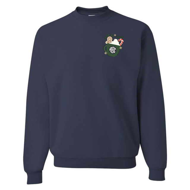 Monogrammed 'Cup Of Cheer' Crewneck Sweatshirt