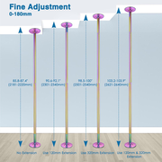 TheLAShop Iridescent Dance Pole Static and Spinning Dance Pole 45mm