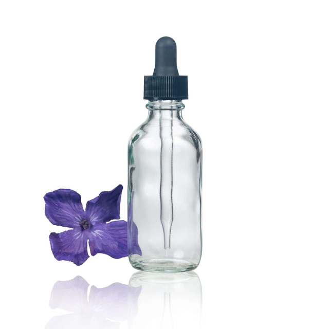 2 oz Clear Glass Bottle w/ Dropper