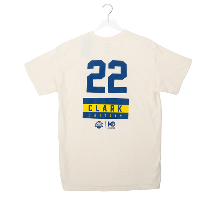 Adult Indiana Fever #22 Caitlin Clark ID T-shirt in Natural by Kur8ted