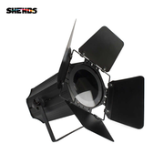 SHEHDS 200W Dual Color COB Zoom Par Light with Barndoors, Warm & Cool White, DMX512 Stage Light