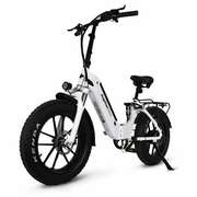 Defiant ST Fat Tire Folding Electric Bike - Refurbished -Refurbished White
