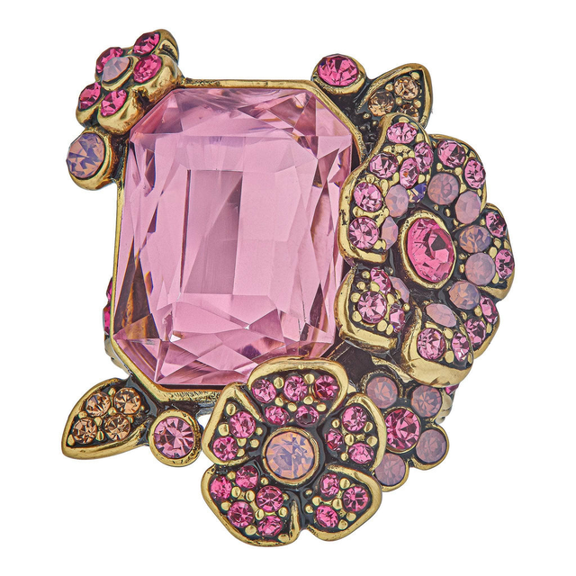 HEIDI DAUS®"Bunny Garden" Crystal Bunny Floral Ring