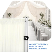 Ivory 4-Way Stretch Spandex Drape Panel - Choose your Size