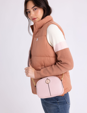 ENAMEL CHAIN CROSSBODY BAG