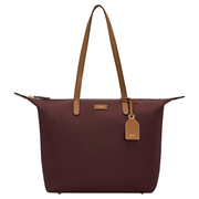 LILLY NYLON LIGHT WEIGHT TOTE BAG BURGUNDY