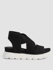 Chant Tumbled Leather Wedge Sandal