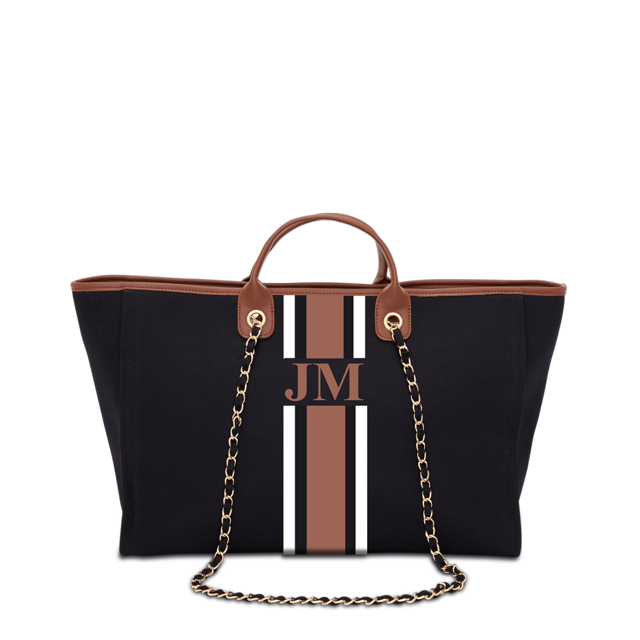 The Lily Canvas - Black with Tan and White - Jumbo