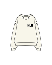 The Classic Crewneck - Off White - Hilo House - Center Chest & Back Center Stacked - Black