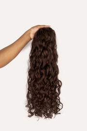 Chocolate Brown Curly Clip-In Hair Extensions