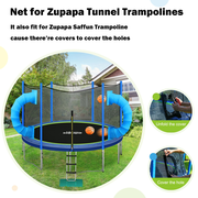 Zupapa 15 14 12 FT Safety Enclosure Net for Tunnel Trampolines