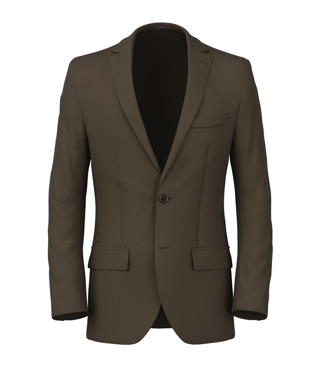 Blazer Sur Mesure pour Homme marron clair en laine et lyocell stretch