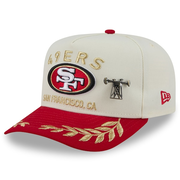 Men's New Era Cream/Scarlet San Francisco 49ers 2025 NFL Draft A-Frame 59FIFTY Fitted Hat