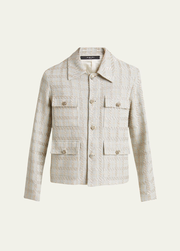 Men's Boucle Check Blouson Jacket
