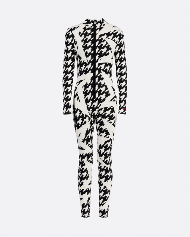 Houndstooth Star Merino Wool Jumpsuit
