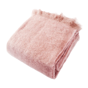 Soft Rose Luxe Mohair Throw Blanket