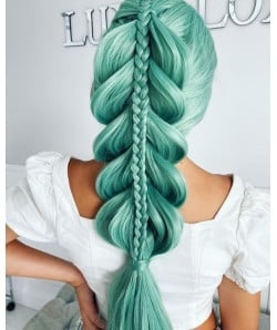 Magical Mermaid | Lake Green Long Natural Wavy Synthetic Wig | Clearance - UniWigs ® Official Site