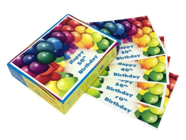 Birthday Decade Gift Box - 30, 40, 50, 60 or 70th Birthday Balloons