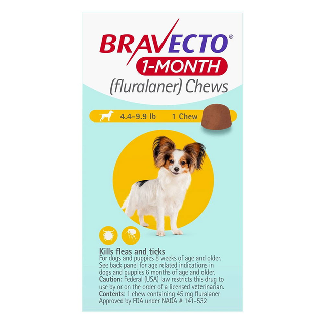 Bravecto 1-Month Chew for Large Dogs 44 To 88lbs (Blue)