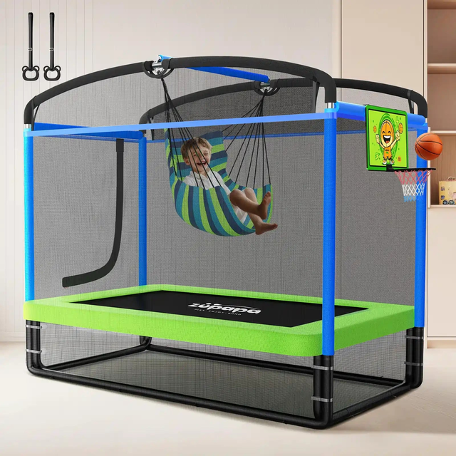 220LBS 6FT 5-in-1 Kids Trampoline