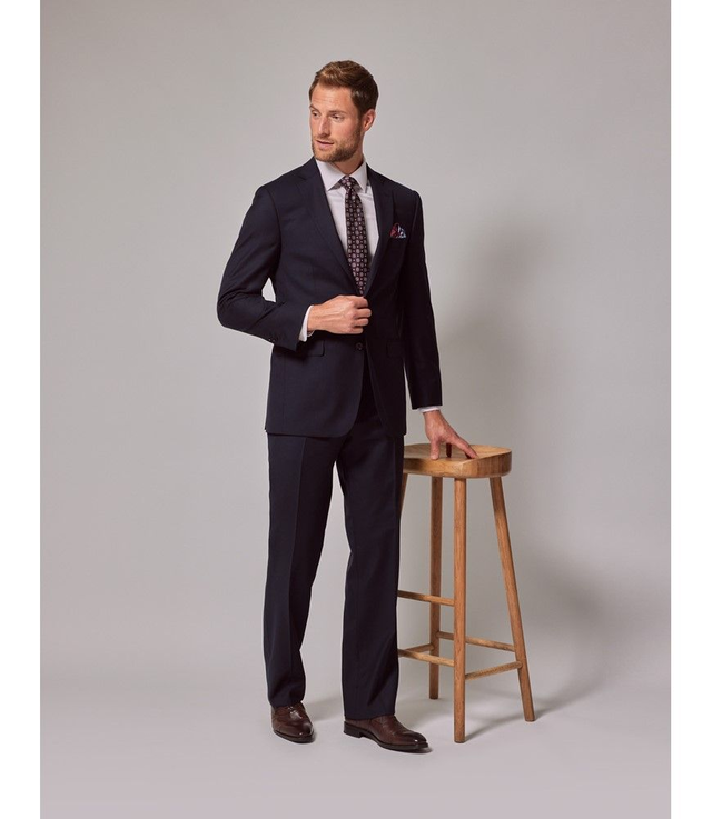 Navy Twill Wool Classic Fit Suit